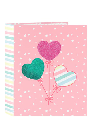 Raccoglitore ad anelli - Rosa - 33 x 27 x 6 cm