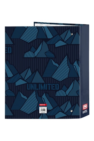 Raccoglitore ad anelli - Nero e blu - 27 x 6 x 33 cm