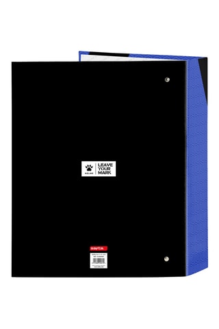 Raccoglitore ad anelli - Blu elettrico e nero - 27 x 60 x 33 cm