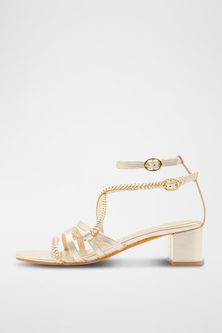 Sandales à talons en cuir nappa Cuphea - Gris