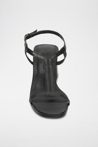 Sandales à talons en cuir de chèvre Verbena - Noir
