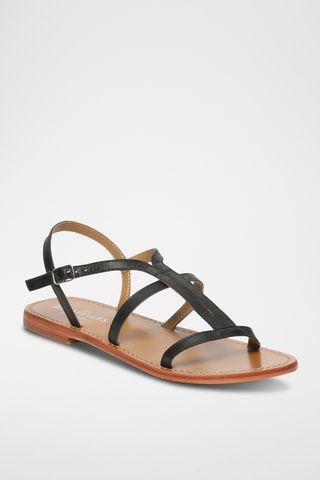 Sandales en cuir de chèvre Huerta - Noir