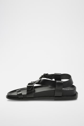 Sandales en cuir Tirrenia - Noir
