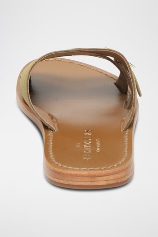 Mules en cuir Coni - Marron et vert
