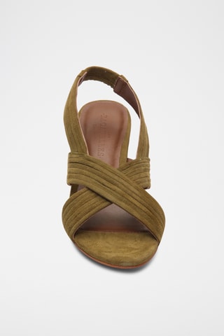 Sandales à talons en cuir Isi - Vert