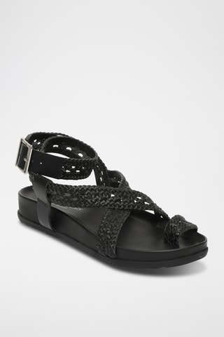 Sandales en cuir de chèvre Verano - Noir