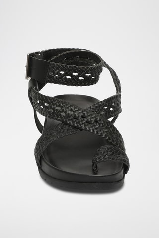 Sandales en cuir de chèvre Verano - Noir