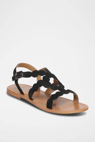 Sandales en cuir de chèvre nubuck Arroyo - Noir