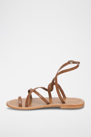 Sandales en cuir de mouton nappa Balcarse - Marron