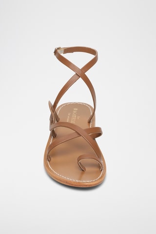 Sandales en cuir de mouton nappa Balcarse - Marron