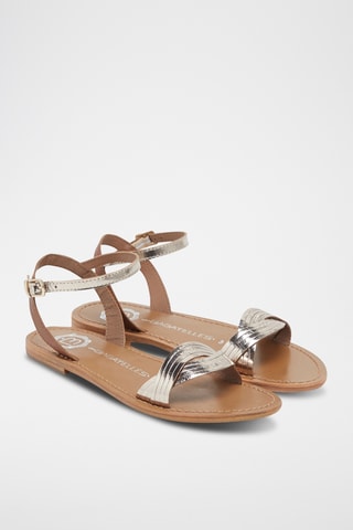 Sandales en cuir Pelham - Doré et marron