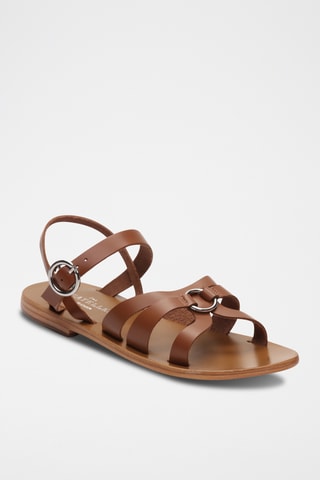Sandales en cuir Chanchala - Marron