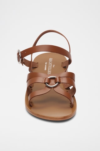 Sandales en cuir Chanchala - Marron