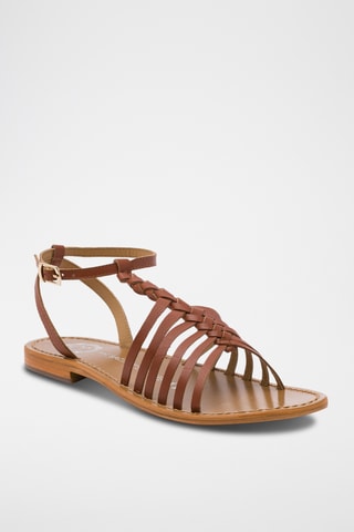 Spartiates en cuir Loria - Marron
