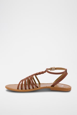 Spartiates en cuir Loria - Marron