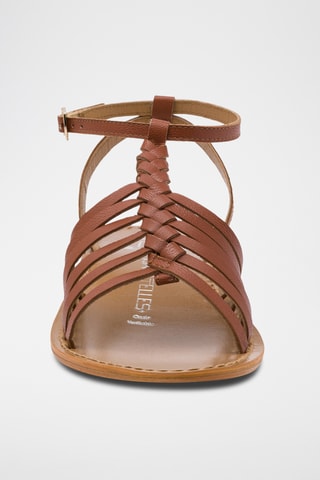 Spartiates en cuir Loria - Marron