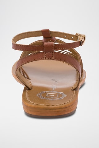 Spartiates en cuir Loria - Marron