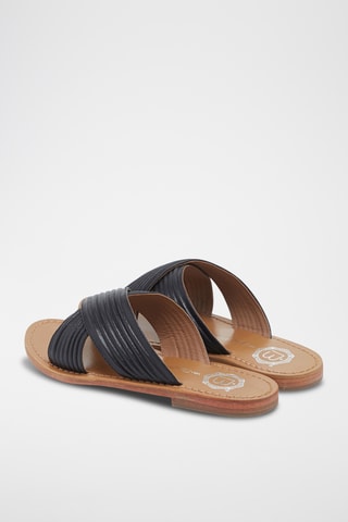 Mules en cuir Nassau - Noir