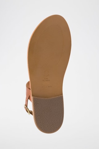 Sandales en cuir Bronx - Marron et doré