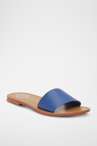 Mules en cuir Oraxena - Bleu