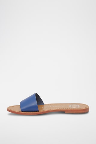 Mules en cuir Oraxena - Bleu