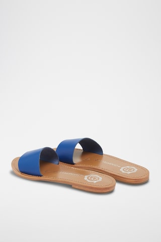 Mules en cuir Oraxena - Bleu