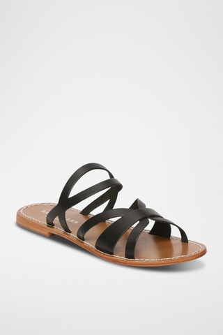 Mules en cuir Siren - Noir