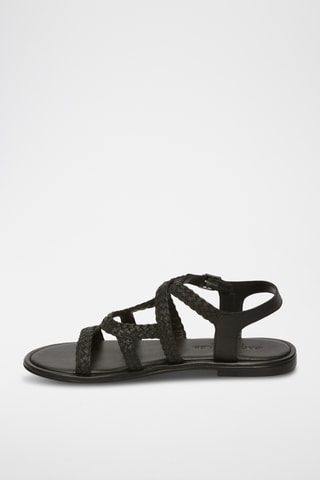 Sandales en cuir de chèvre Adira - Noir