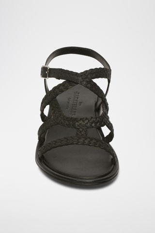Sandales en cuir de chèvre Adira - Noir