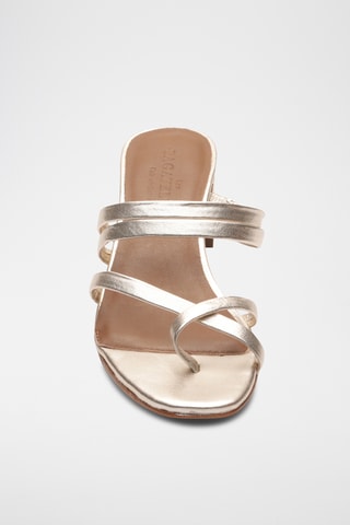 Sandales à talons en cuir de chèvre Gemma - Doré