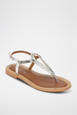 Sandales en cuir de chèvre Delilah - Argenté