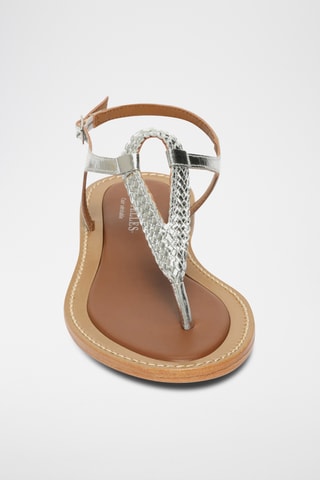 Sandales en cuir de chèvre Delilah - Argenté