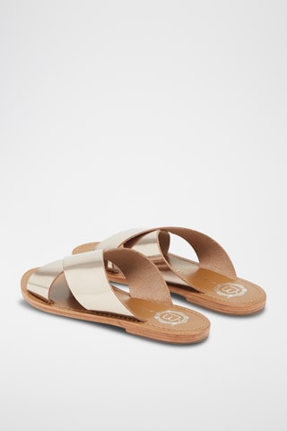 Mules en cuir Lima - Doré
