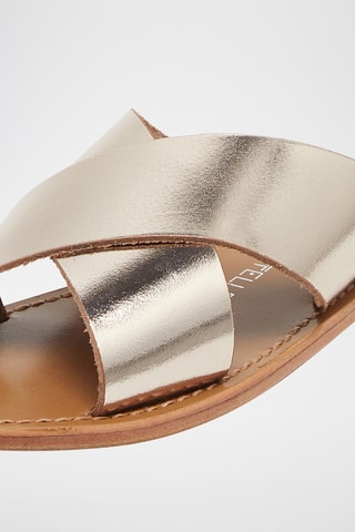 Mules en cuir Lima - Doré
