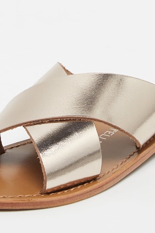 Mules en cuir Lima - Doré