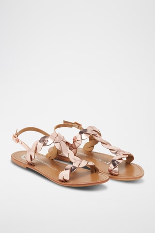 Sandales en cuir Burke - Doré rose