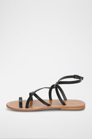 Sandales en cuir de mouton nappa Balcarse - Noir
