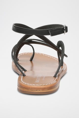 Sandales en cuir de mouton nappa Balcarse - Noir