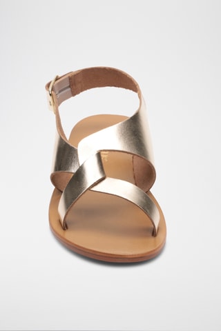 Sandales en cuir Jade - Marron et doré