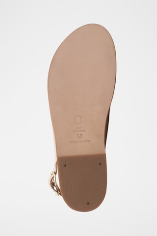 Sandales en cuir Jade - Marron et doré