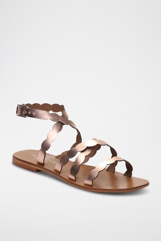 Sandales en cuir Melanie - Rose et doré
