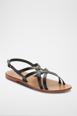 Sandales en cuir Athena - Noir