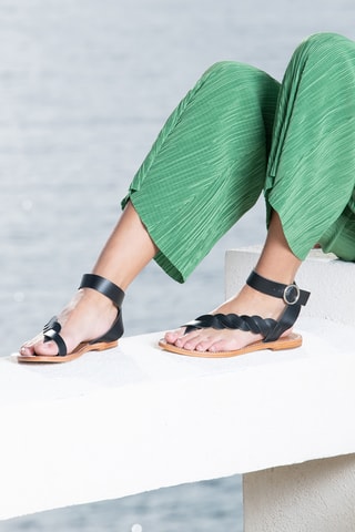 Sandales en cuir Lee - Noir