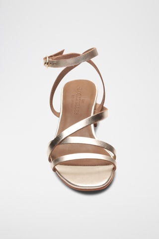 Sandales à talons en cuir Gisselle - Doré