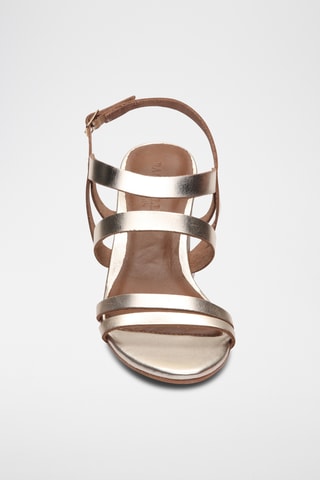 Sandales à talons en cuir Gala - Doré