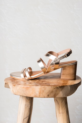 Sandales à talons en cuir Gala - Doré