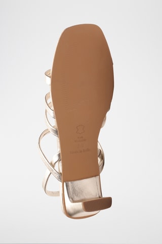 Sandales à talons en cuir nappa Grey - Argenté