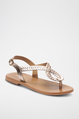 Sandales en cuir de chèvre Chadrima - Doré