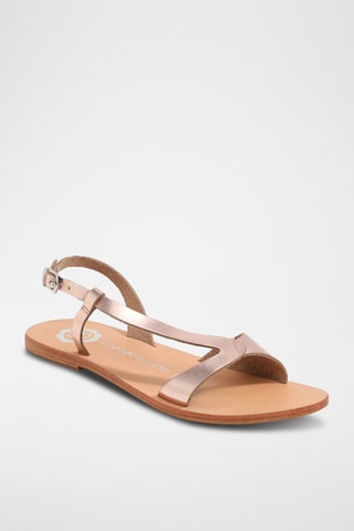 Sandales en cuir Amadrya - Doré rose
