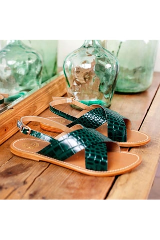 Sandales en cuir Sibella - Vert